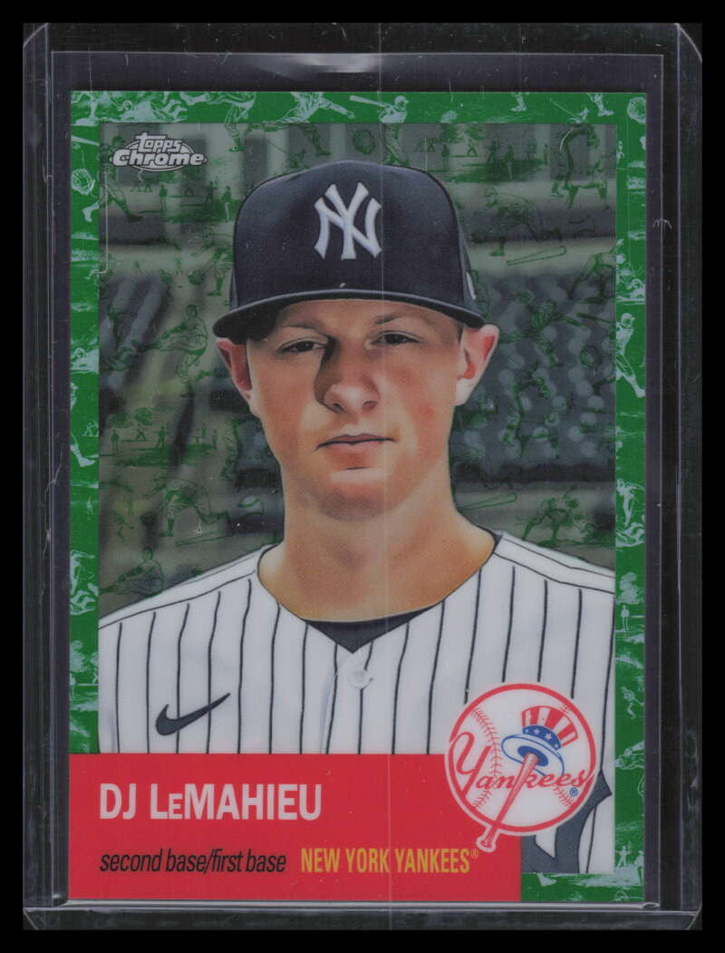 2022 Topps Chrome Platinum Toile White Green Refractor 492 DJ LeMahieu 67/99