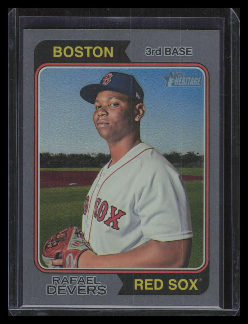 2023 Topps Heritage Chrome Silver Refractor 8 Rafael Devers 179/374