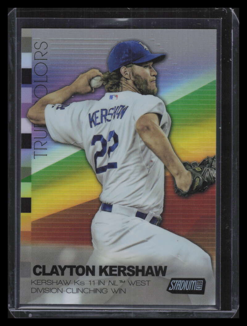 2015 Stadium Club True Colors Refractor TCACK Clayton Kershaw
