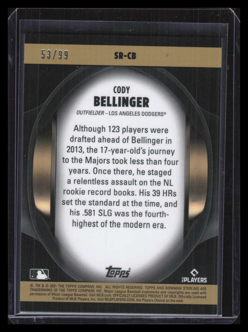 2021 Bowman Sterling Sterling Recollections SRCB Cody Bellinger 53/99