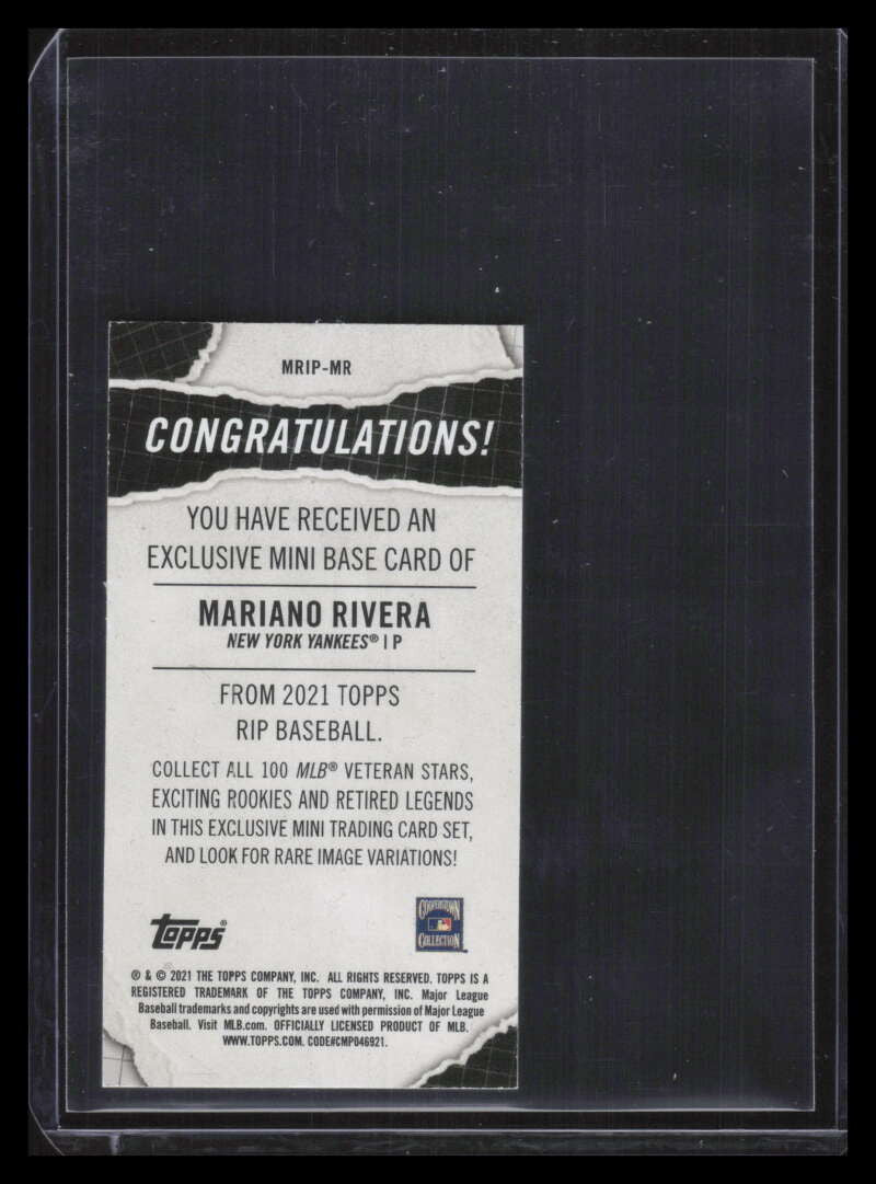 2021 Topps Rip Mini Blue MRIPMR Mariano Rivera 5/10