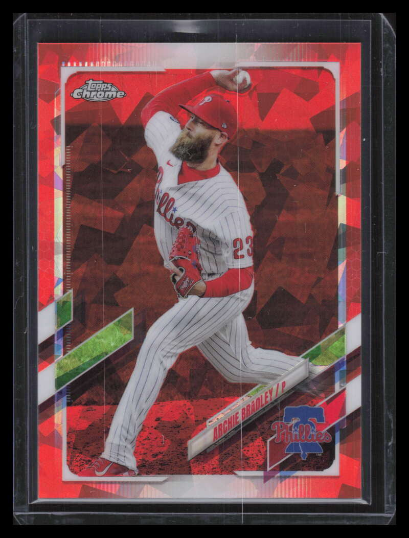 2021 Topps Chrome Update Sapphire Orange Refractor us64 Archie Bradley 25/25