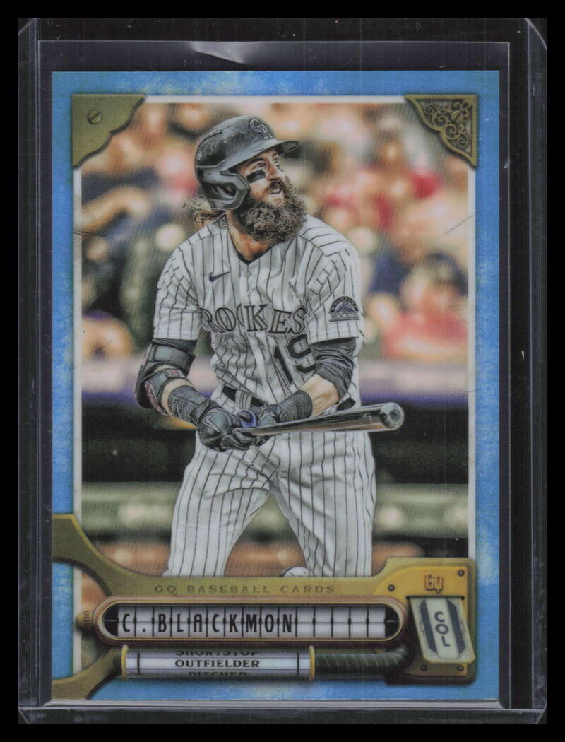 2022 Topps Gypsy Queen Chrome Blue Refractor 23 Charlie Blackmon 72/99