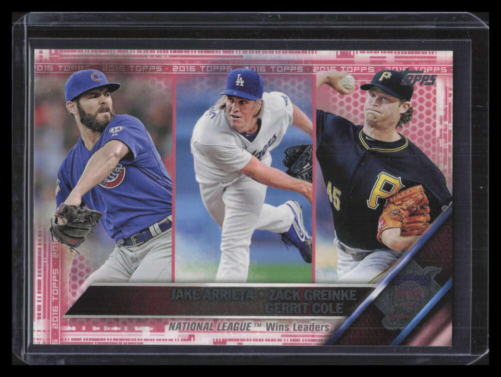 2016 Topps Pink 220 Zack Greinke Gerrit Cole Jake Arrieta LL 30/50