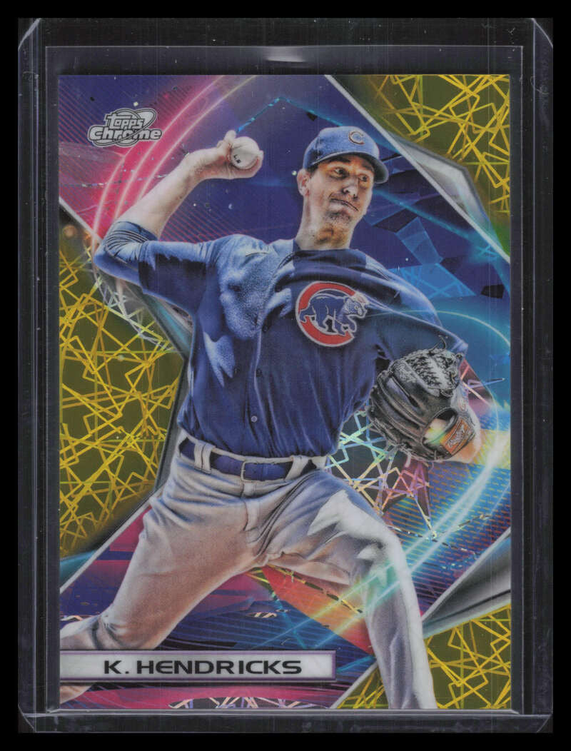 2022 Topps Cosmic Chrome Gold Interstellar Refractor 18 Kyle Hendricks 11/50