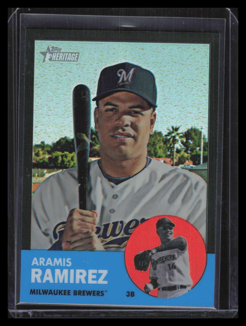 DELETE 137814 2012 Topps Heritage Chrome Black Refractor hp16 Aramis Ramirez 38/63