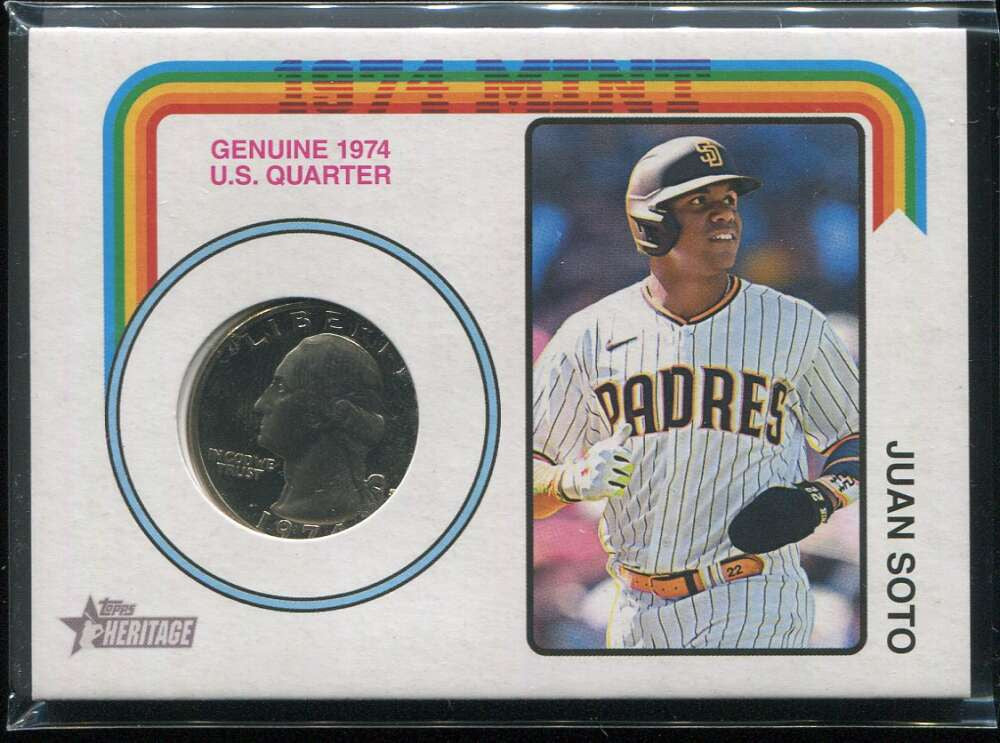 2023 Topps Heritage '74 Mint Quarter 74mrjs Juan Soto 1974 Quarter 3/5