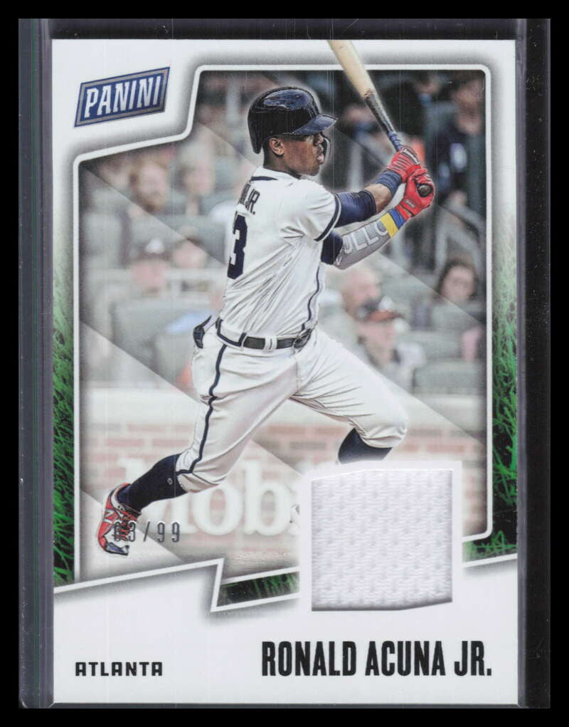 2019 Panini Father's Day Baseball Memorabilia RA Ronald Acuna Jr. Jersey 3/99