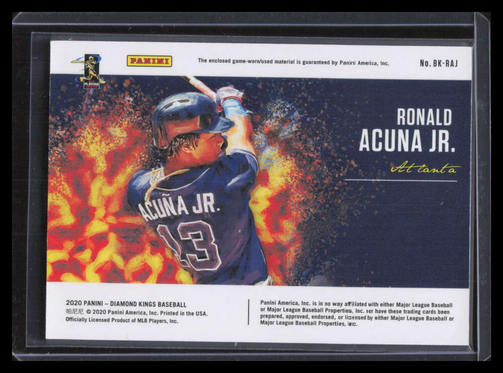 2020 Diamond Kings Bat Kings 8 Ronald Acuna Jr. Bat