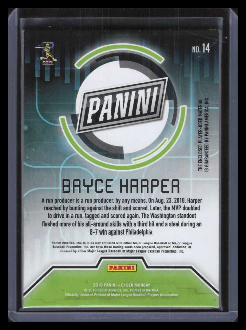 2018 Panini Cyber Monday Jerseys 14 Bryce Harper Jersey 25/25