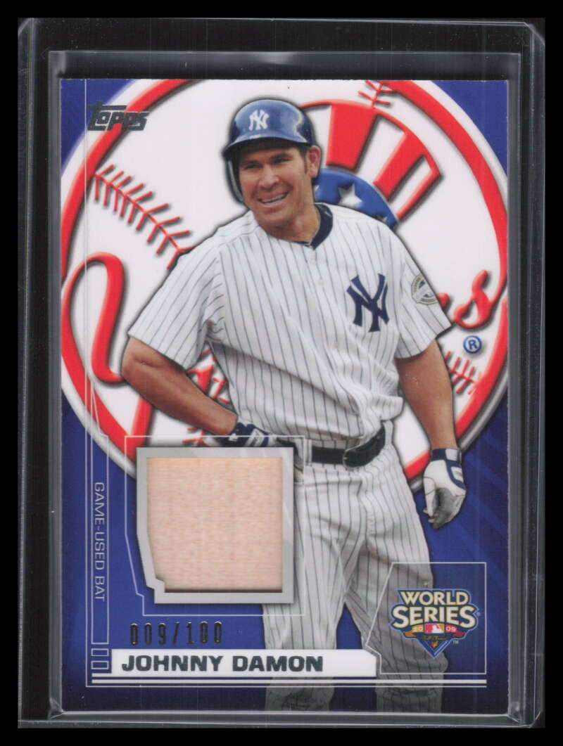 2010 Topps World Champion Relics JD Johnny Damon Bat 9/100