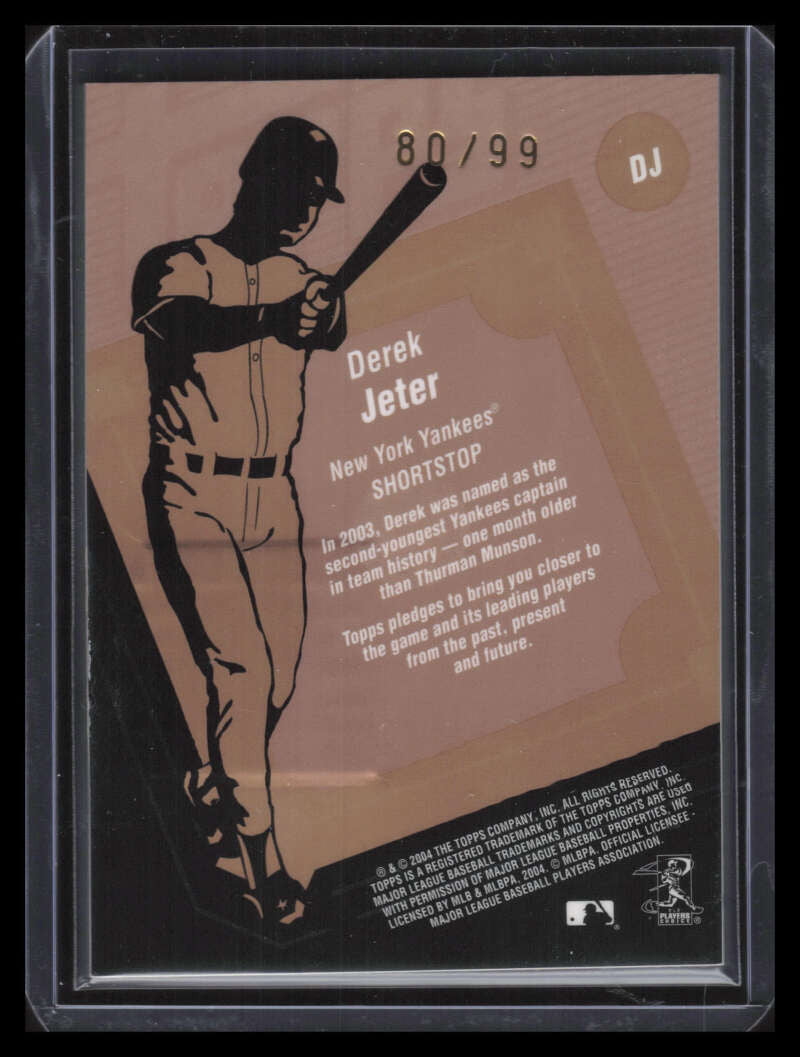 2004 Topps Clubhouse Copper Relics DJ Derek Jeter Bat 80/99