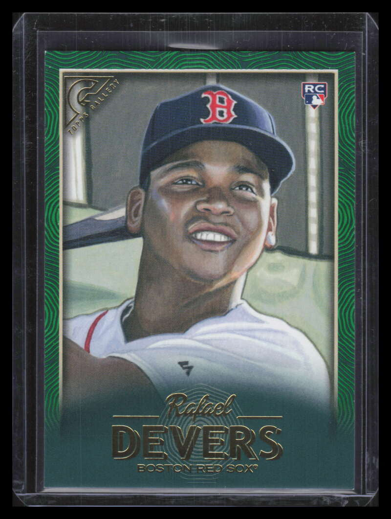 2018 Topps Gallery Green 127 Rafael Devers Rookie 39/99