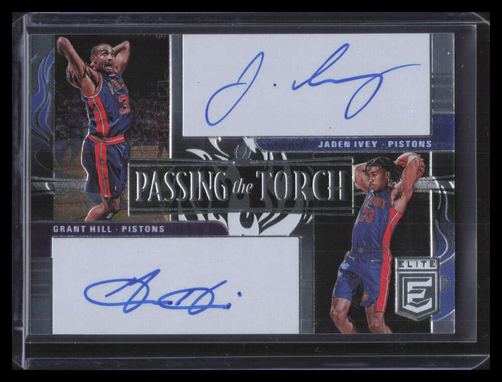 2022-23 Elite Passing Torch Signatures 5 Grant Hill Jaden Ivey Rookie Dual Auto
