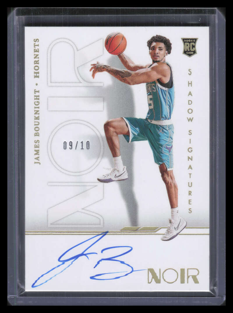 DELETE 138062 2021-22 Panini Noir Shadow Signatures Holo Gold James Bouknight Rookie Auto 9/10