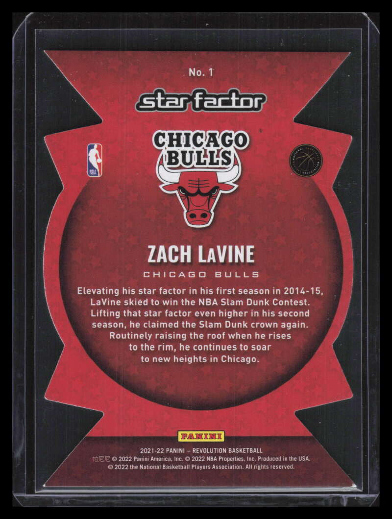 2021-22 Panini Revolution Star Factor 1 Zach LaVine