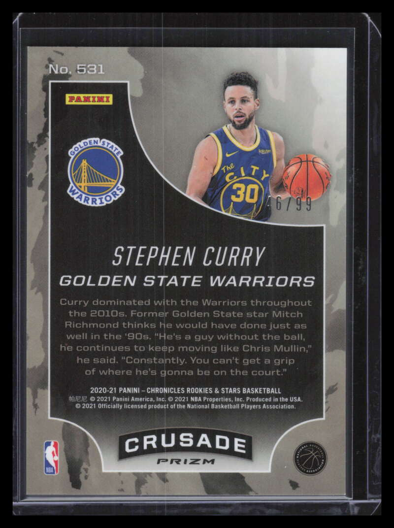 DELETE 138139 2020-21 Panini Chronicles Blue 531 Stephen Curry Crusade 46/99