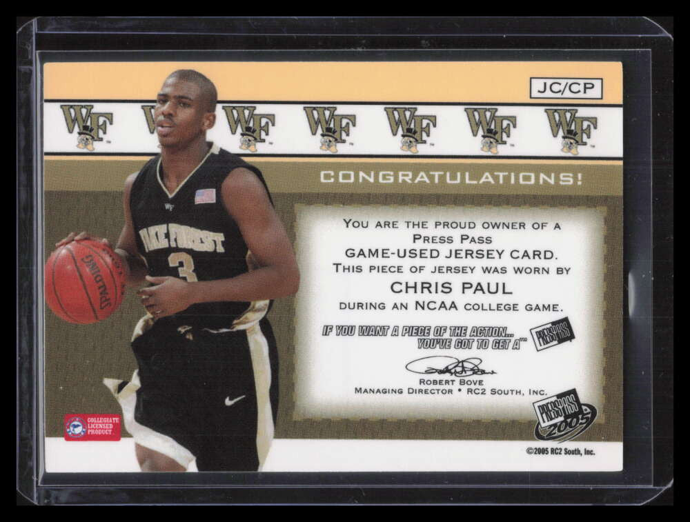 2005 Press Pass Jerseys CP Chris Paul Rookie Jersey 409/600