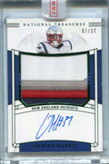 2019 Panini National Treasures Signatures Damien Harris Rookie Patch Auto 7/37