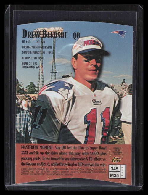 1997 Finest Embossed 345 Drew Bledsoe Gold Rare