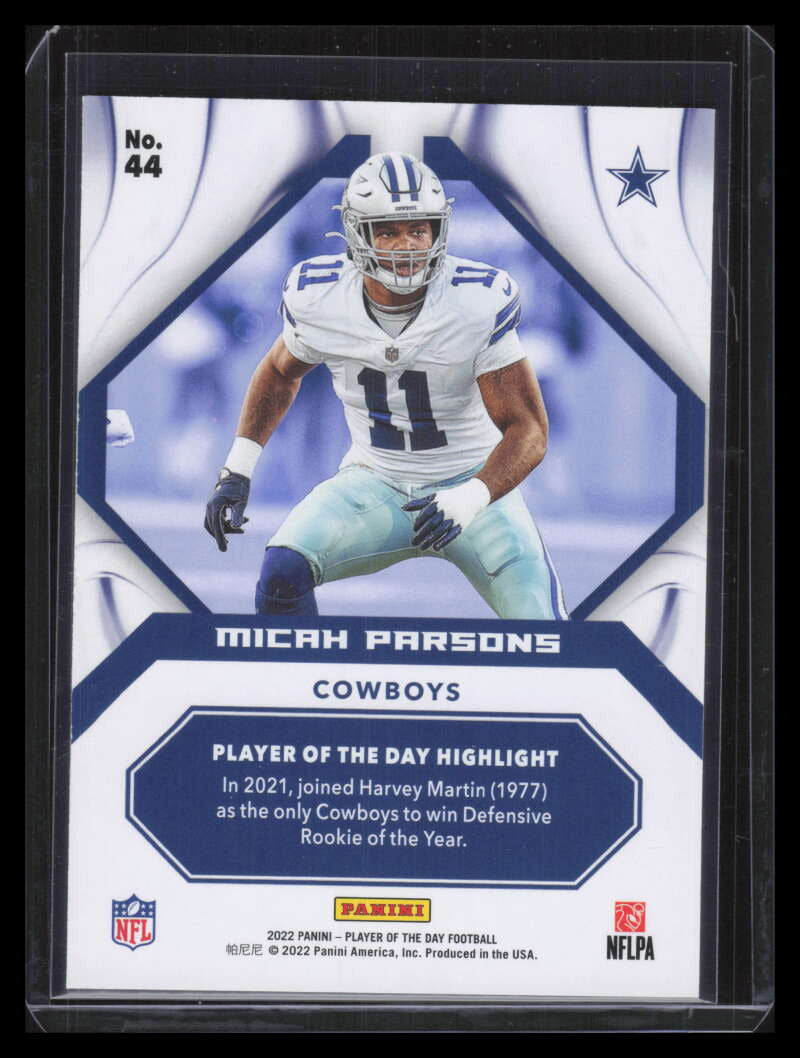 2022 Panini Player of the Day Red 44 Micah Parsons 95/99