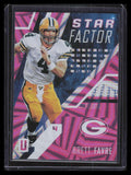 2017 Panini Unparalleled Star Factor Pink Wedges 3 Brett Favre 26/99