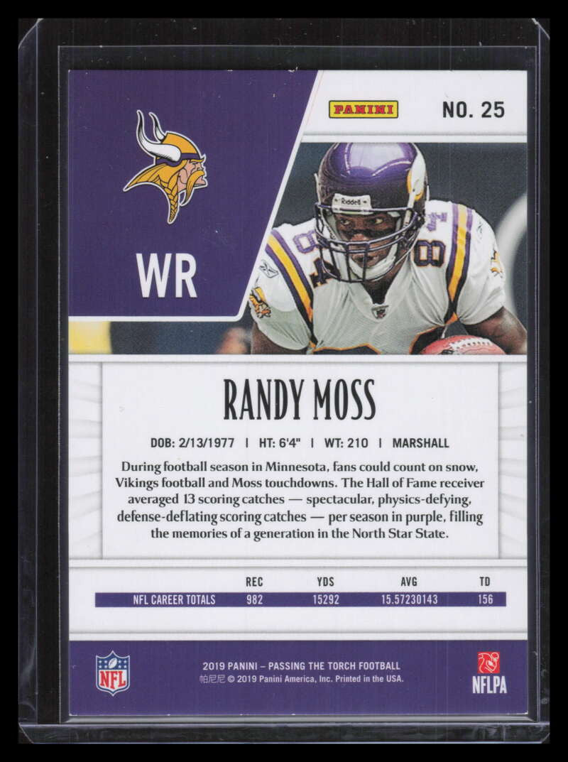 2019 Panini Passing the Torch 25 Randy Moss 39/60