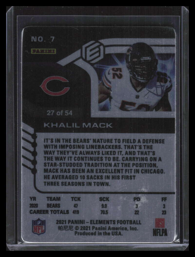 2021 Panini Elements Xenon 7 Khalil Mack 27/54