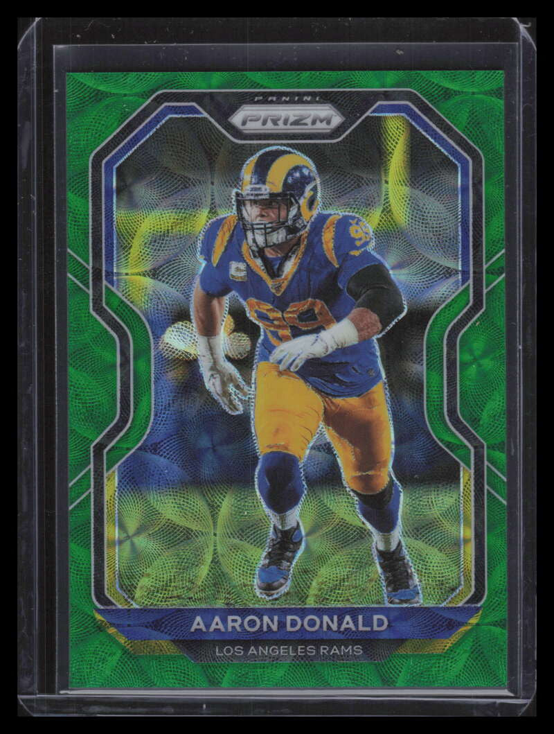 2020 Panini Prizm Prizms Green Scope Refractor 277 Aaron Donald 7/75
