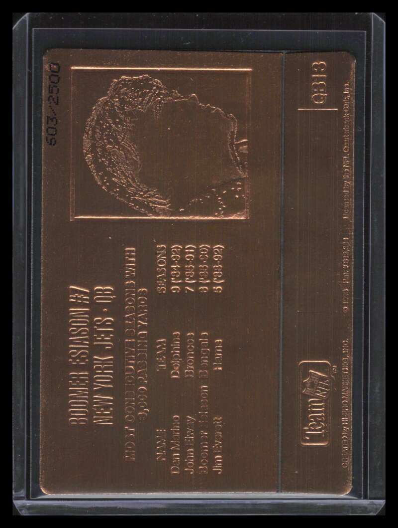 1993 Action Packed Quaterback Club Mint qb13 Boomer Esiason 603/2500