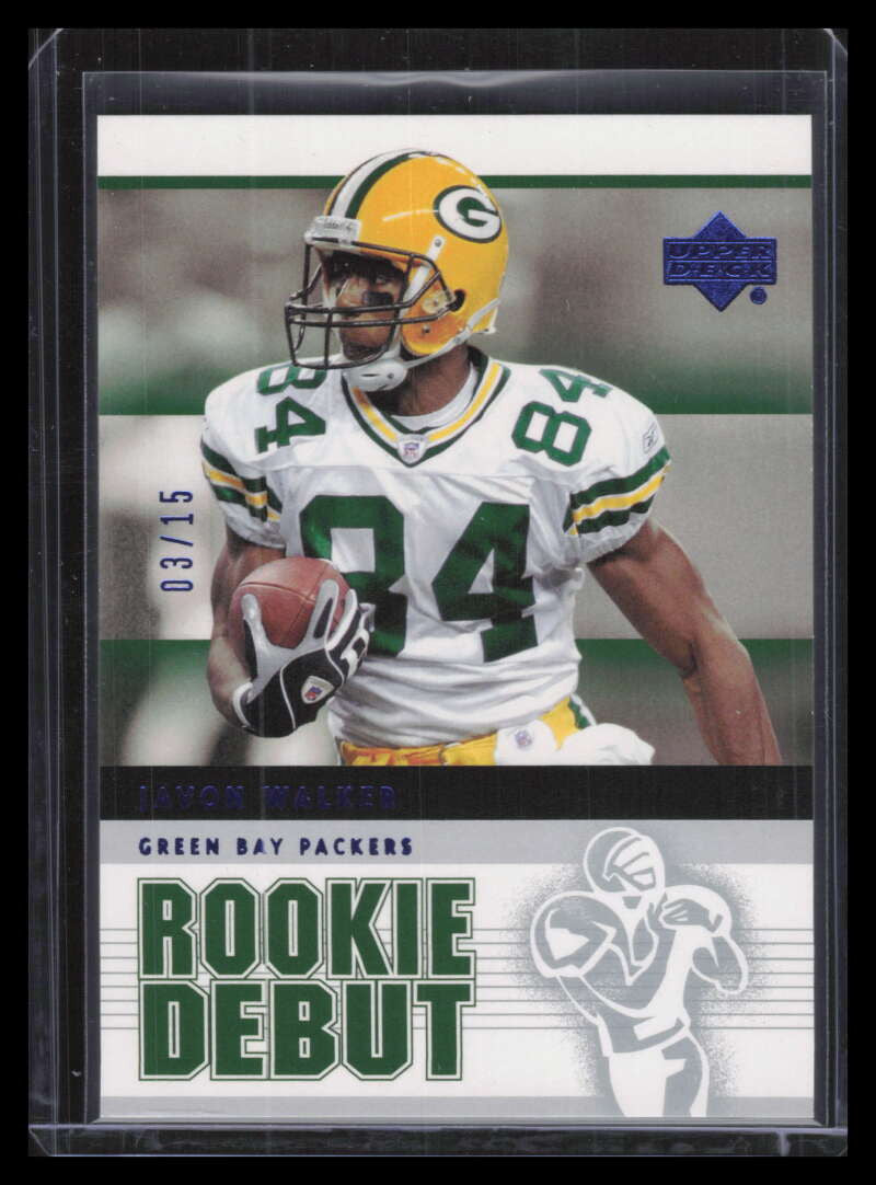 2005 Upper Deck Rookie Debut Blue 36 Javon Walker 3/15