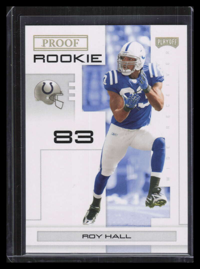 2007 Playoff NFL Playoffs Gold Proof 152 Roy Hall Rookie 1/10