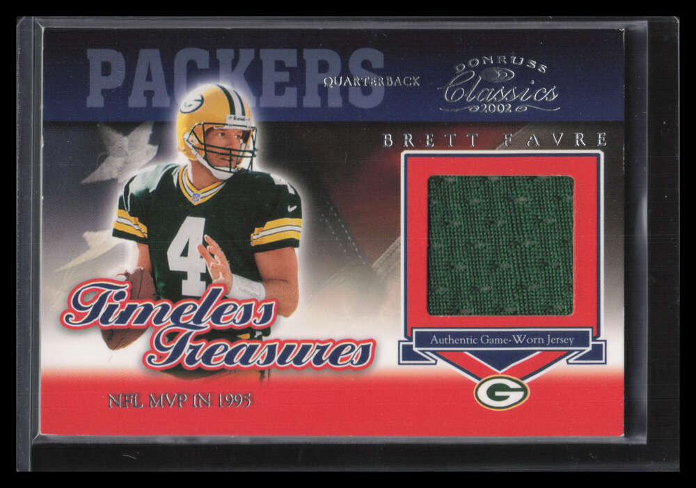 2002 Donruss Classics Timeless Treasures tt3 Brett Favre Jersey 40/375