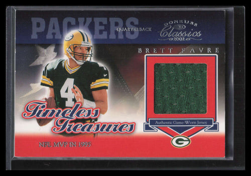 2002 Donruss Classics Timeless Treasures tt3 Brett Favre Jersey 40/375