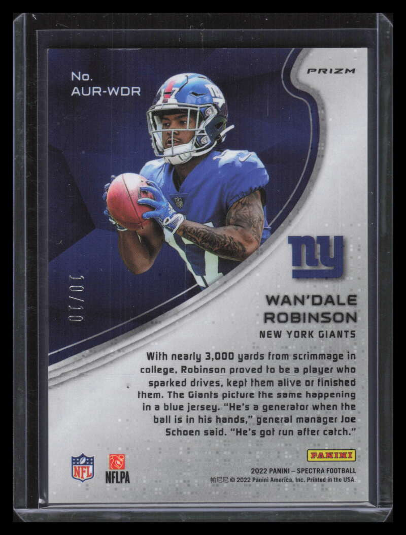 2022 Panini Spectra Rookie Aura Universal 14 Wan'Dale Robinson Rookie 10/10