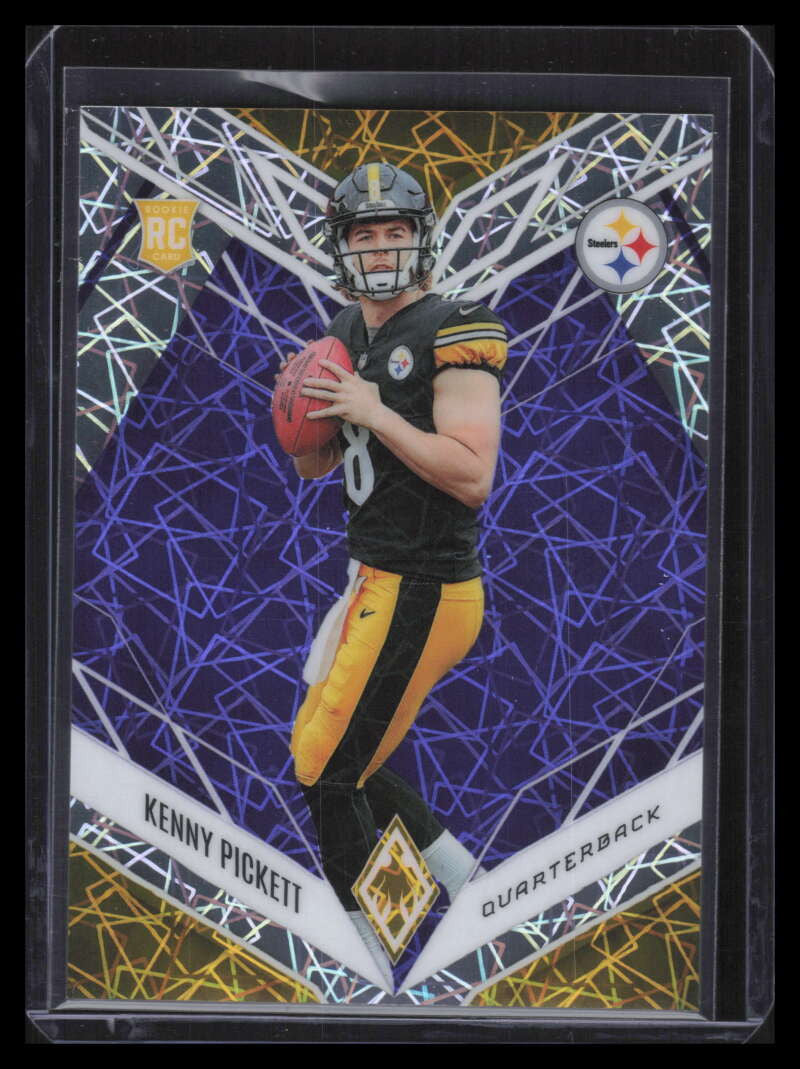 2022 Panini Phoenix Purple Lazer 101 Kenny Pickett Rookie 27/99