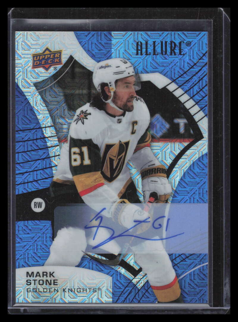 2021-22 Upper Deck Allure Autographs Blue Line 98 Mark Stone Auto 5/35