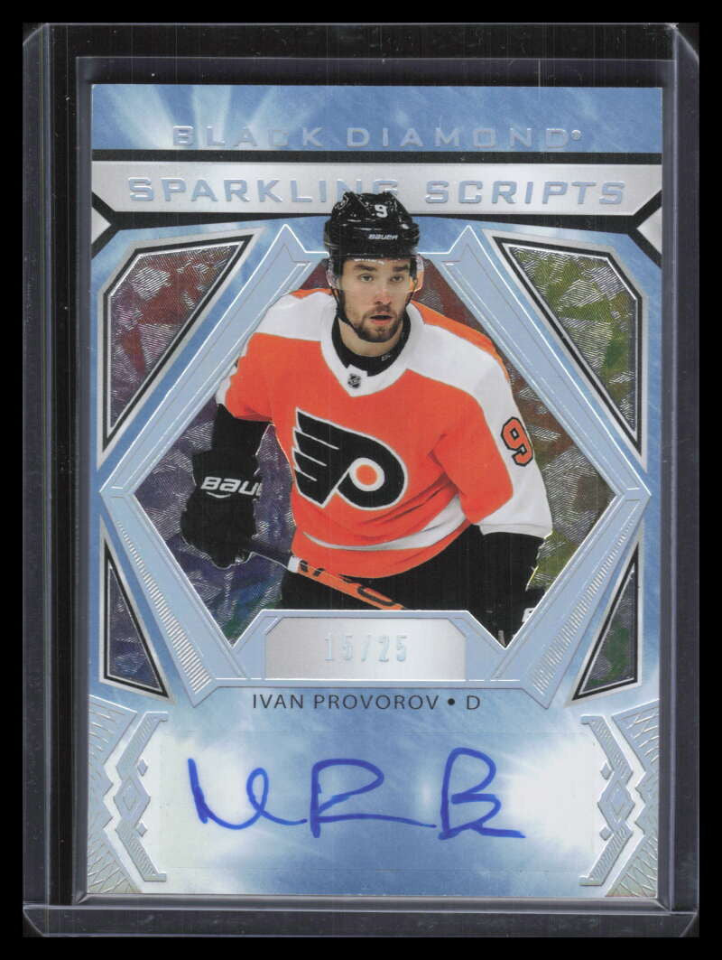 DELETE 138666 2020-21 Black Diamond Sparkling Scripts Spectrum SCIP Ivan Provorov Auto 15/25