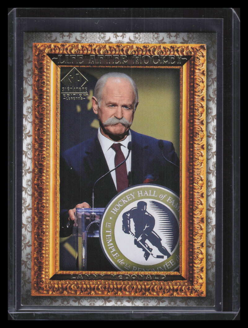 2020-21 SP Signature Legends Life After Hockey Gold la13 Lanny McDonald 33/89