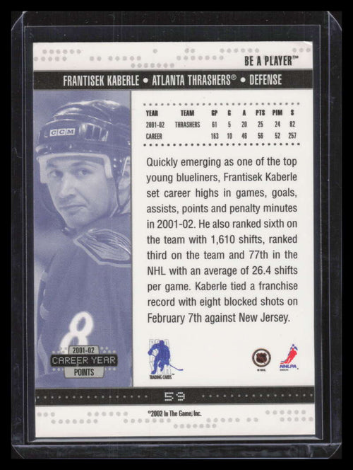 2002-03 BAP Memorabilia The National Atlantic City 59 Frantisek Kaberle 1/1