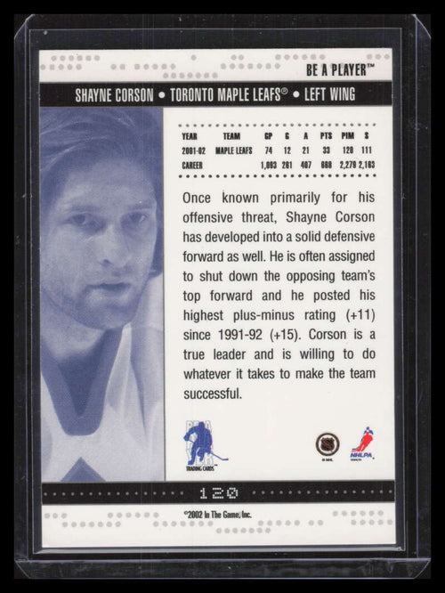 2002-03 BAP Memorabilia The National Atlantic City 120 Shayne Corson 1/1
