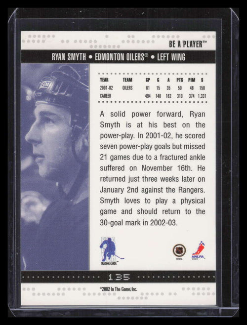 2002-03 BAP Memorabilia The National Atlantic City 135 Ryan Smyth 1/1