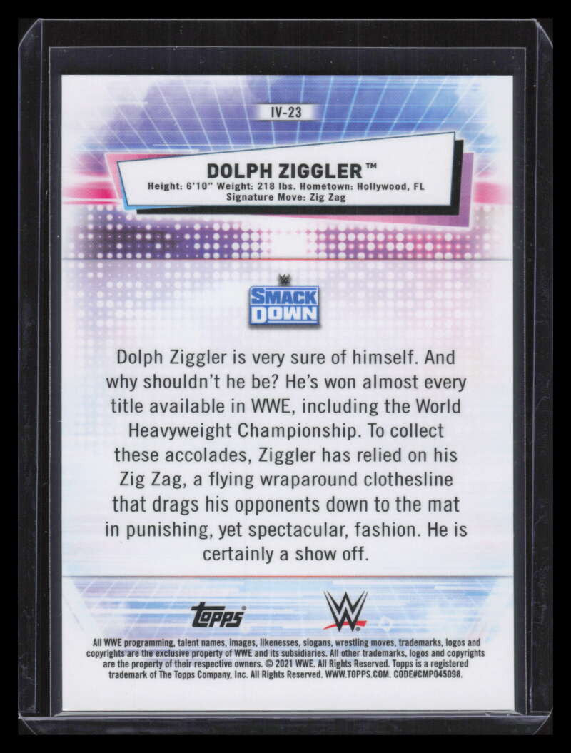 2021 Topps Chrome WWE Image Variations Black Refractor iv23 Dolph Ziggler 2/10