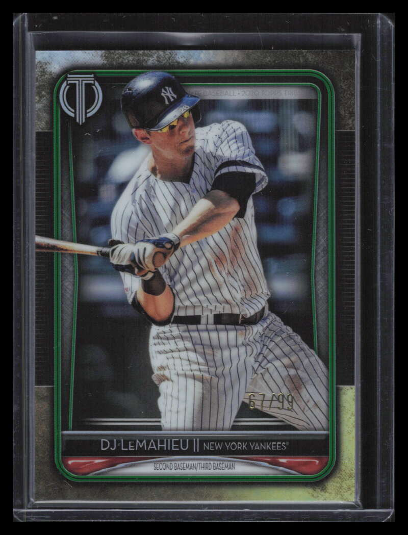 2020 Topps Tribute Green 4 DJ LeMahieu 67/99