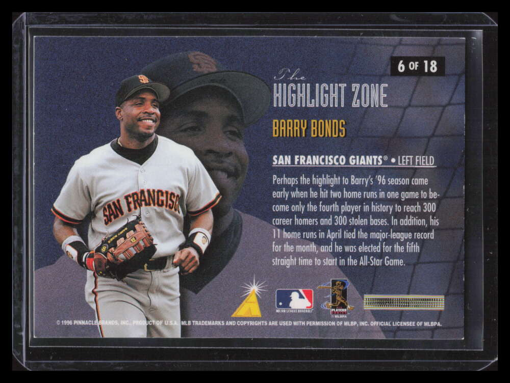SOLD 139069 1997 Score Highlight Zone 6 Barry Bonds