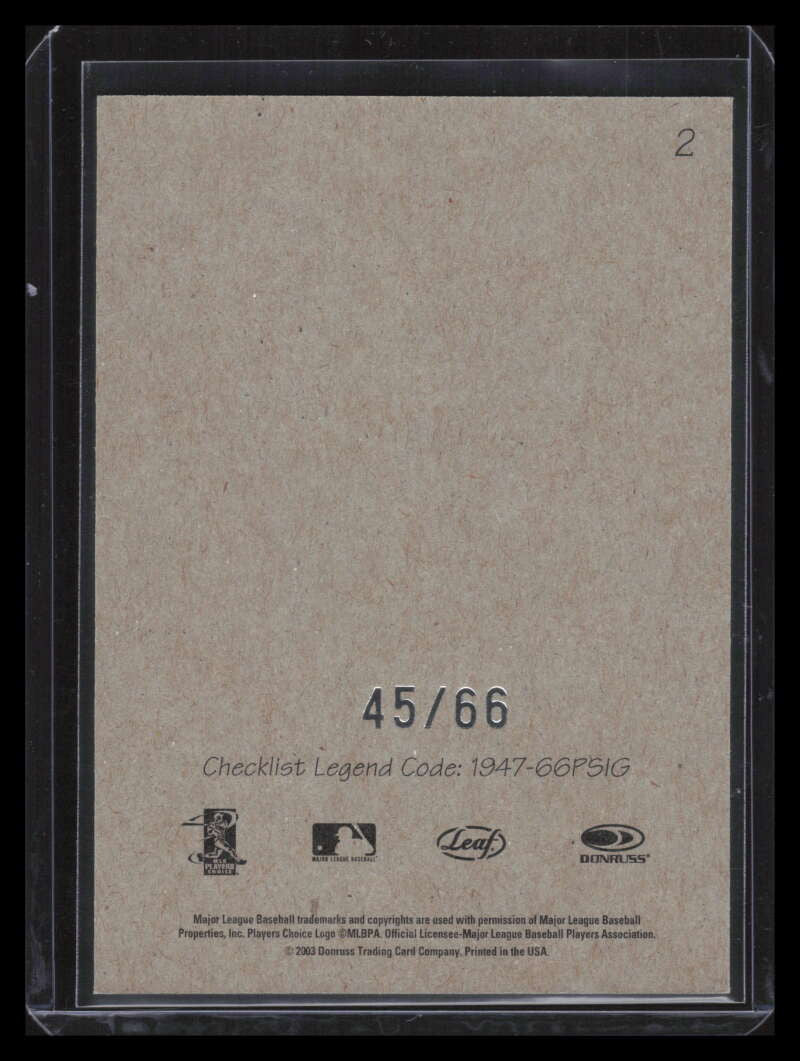 2004 Leaf Exhibits 1947-66 Printed in USA Signature 2 Albert Pujols 45/66