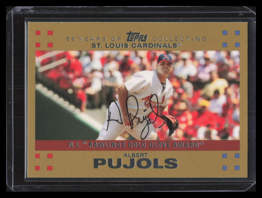 2007 Topps Gold 308 Albert Pujols GG 1501/2007 Gold Glove Award