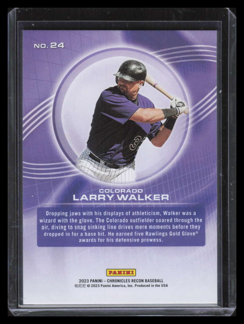 2023 Panini Chronicles Recon Gold 24 Larry Walker 10/10