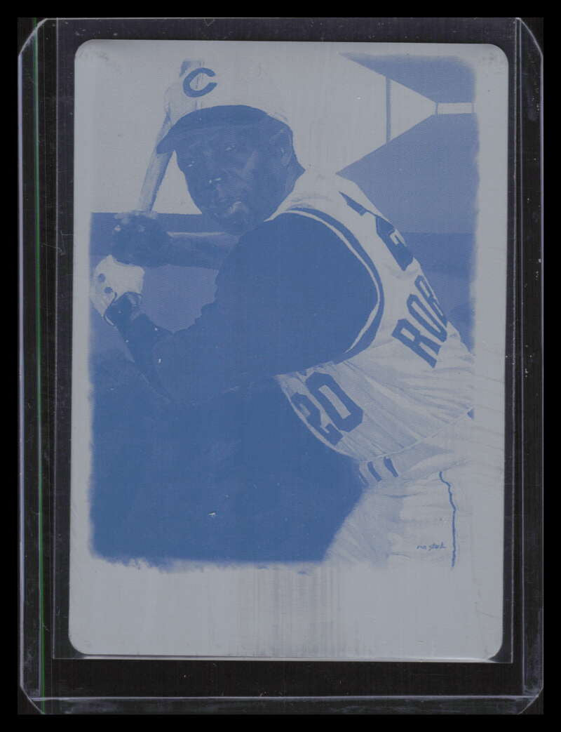2002 Topps Gallery Press Printing Plate Cyan 197 Frank Robinson 1/1