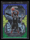 2021-22 Panini Prizm Prizms Choice Blue Yellow and Green 44 James Harden 133299